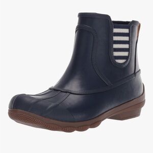 Sperry Women’s Syren Cove Navy and Brown Rain Boot